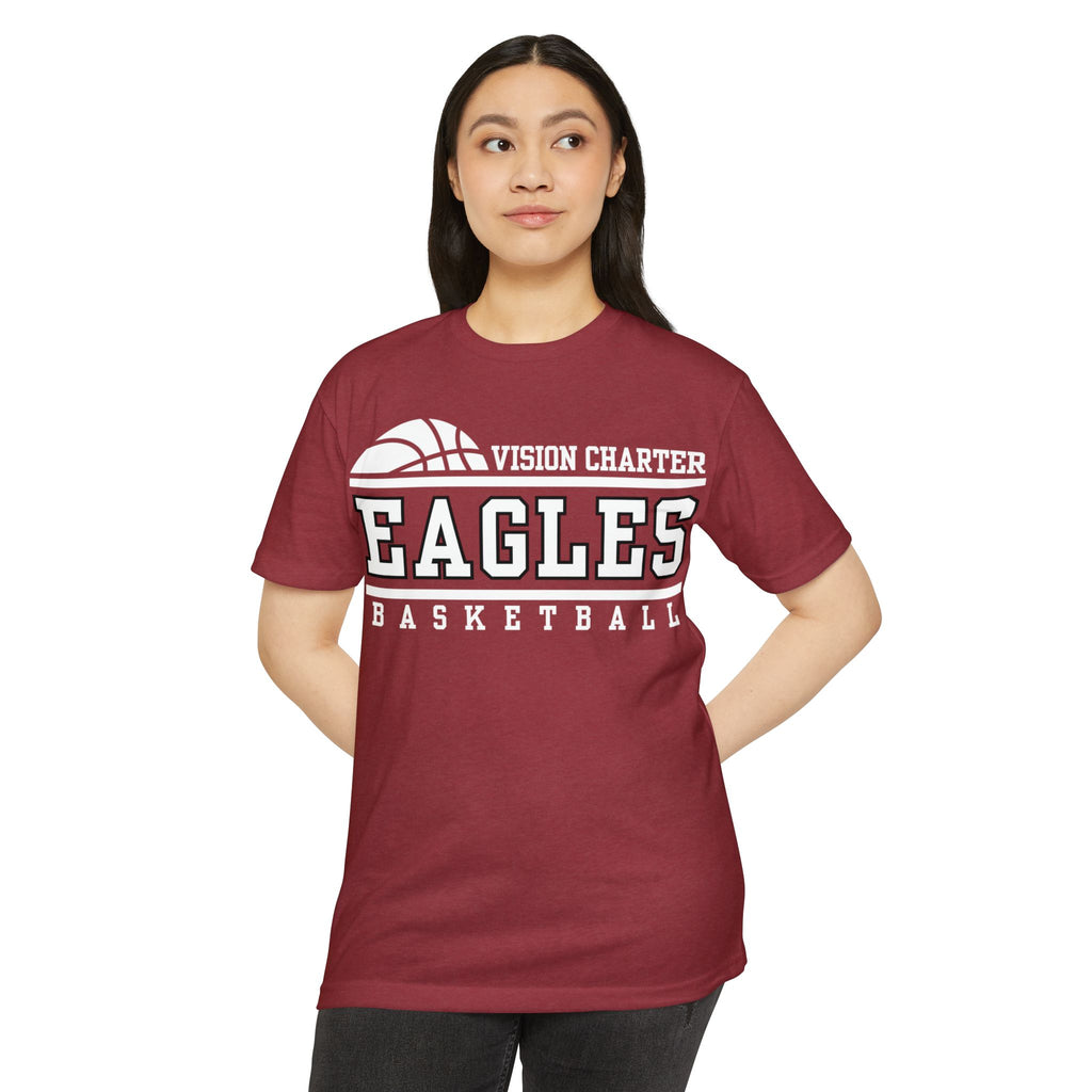 Classic Eagles Basketball Tee - Maroon