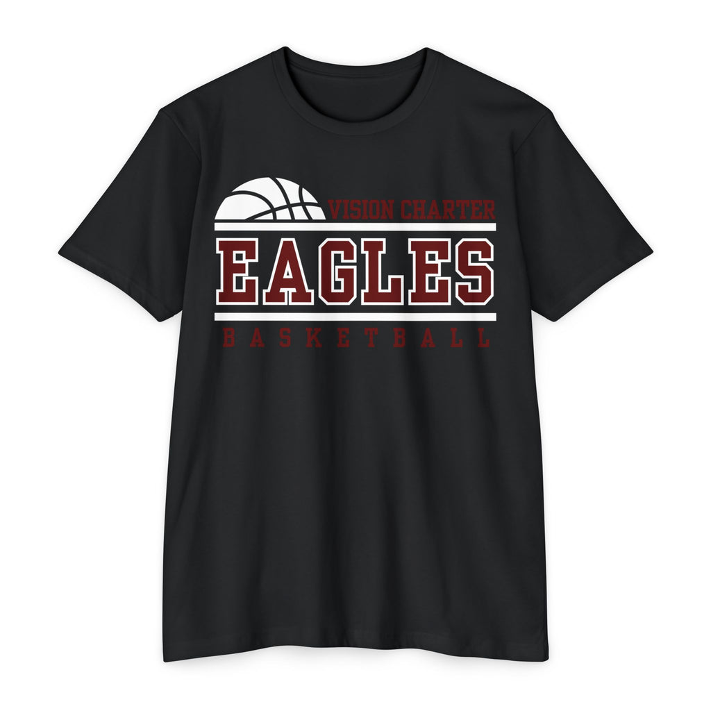 Classic Eagles Basketball Tee - Black