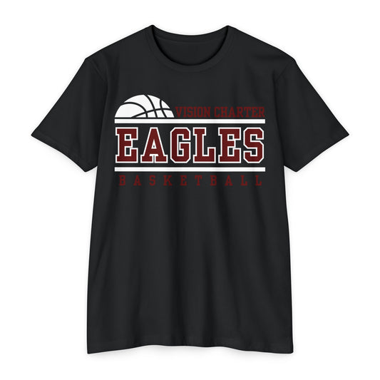 Classic Eagles Basketball Tee - Black