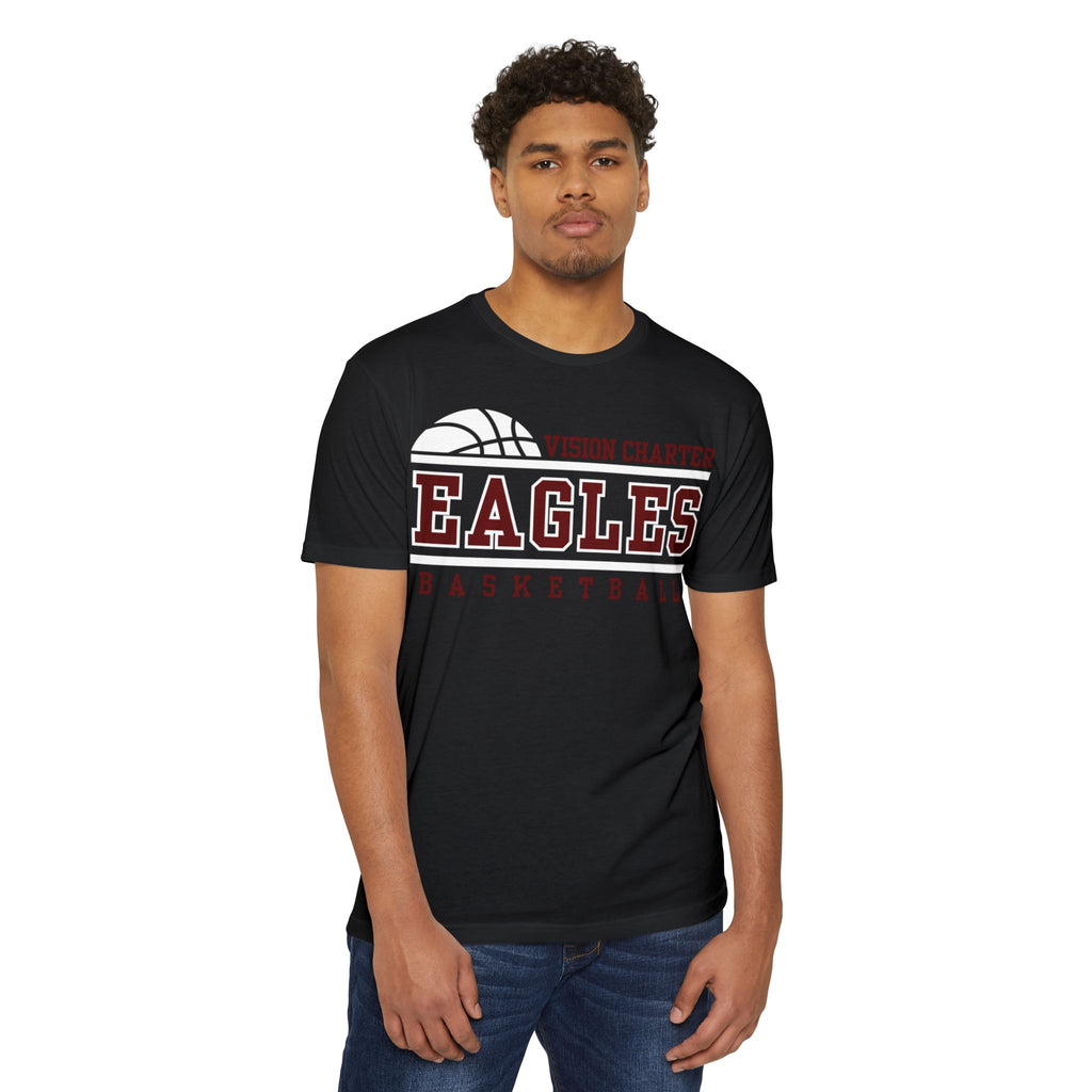 Classic Eagles Basketball Tee - Black