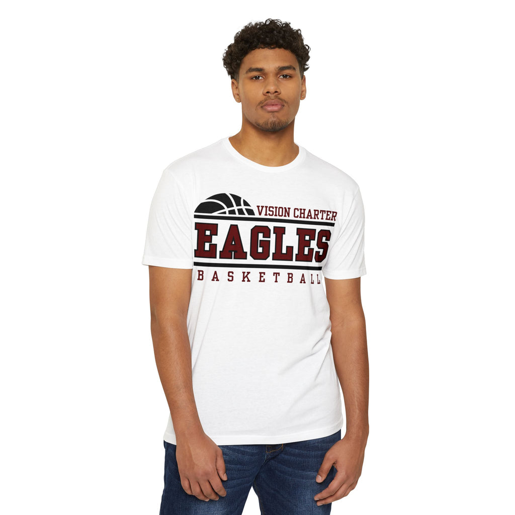 Classic Eagles Basketball Tee - White