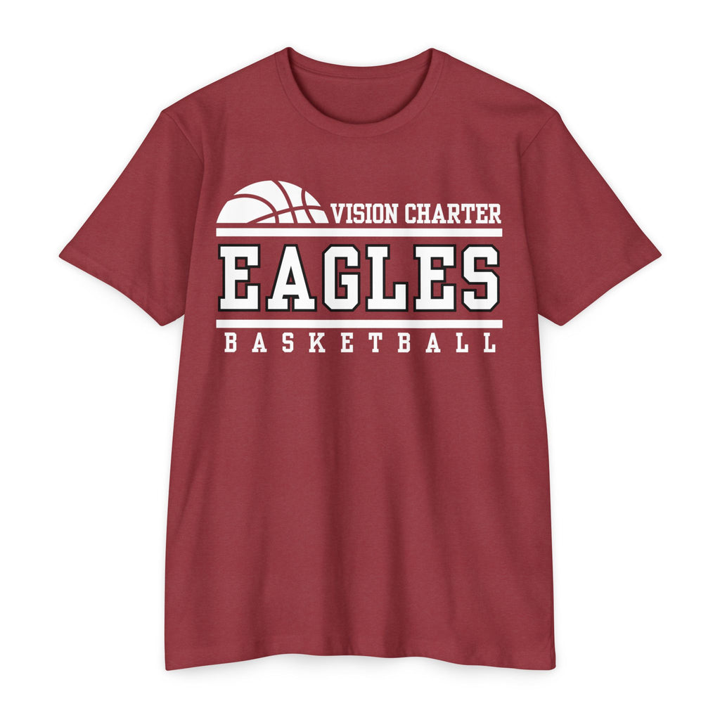 Classic Eagles Basketball Tee - Maroon