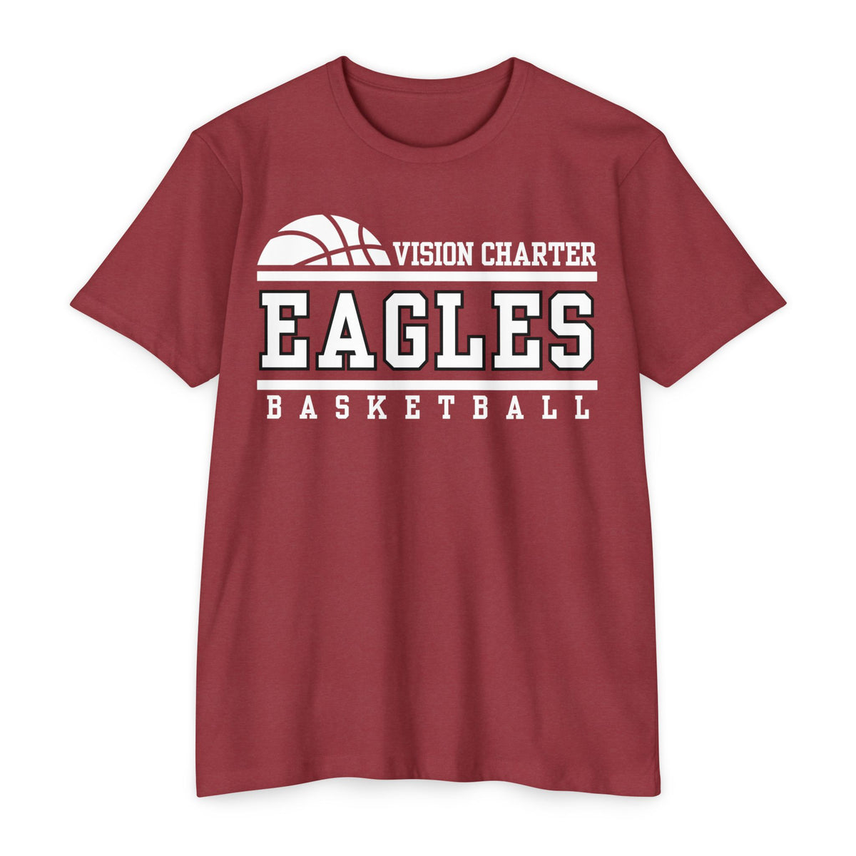 Classic Eagles Basketball Tee - Maroon