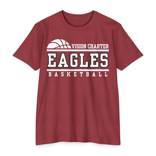 Classic Eagles Basketball Tee - Maroon